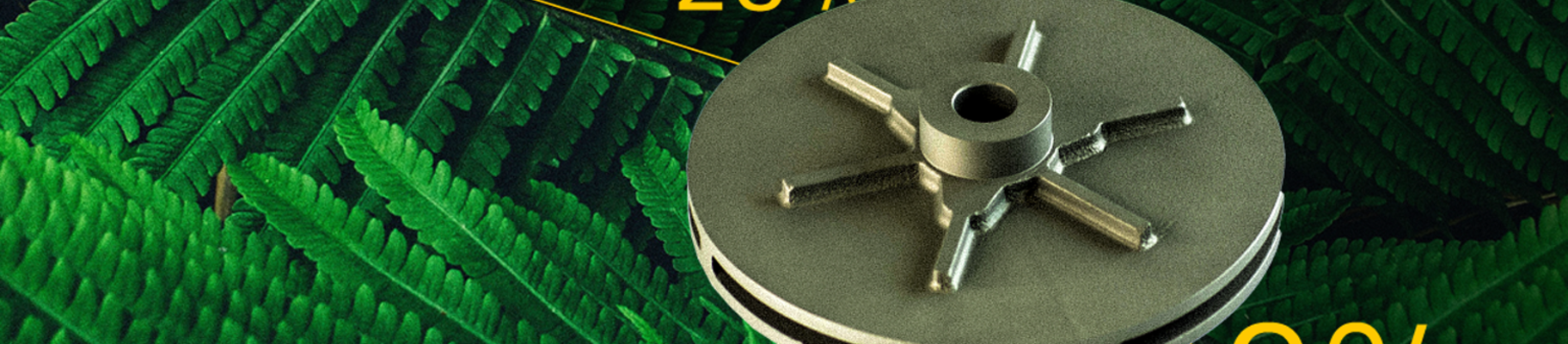 Impeller on green leaves